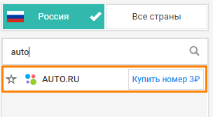 Поиск сервиса auto.ru через поисковую строку