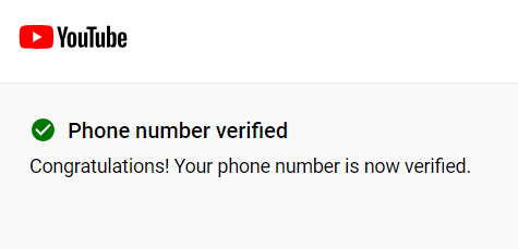 phone number is now verified